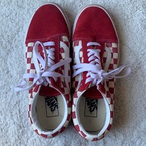 Red Checkered Old Skool Vans!